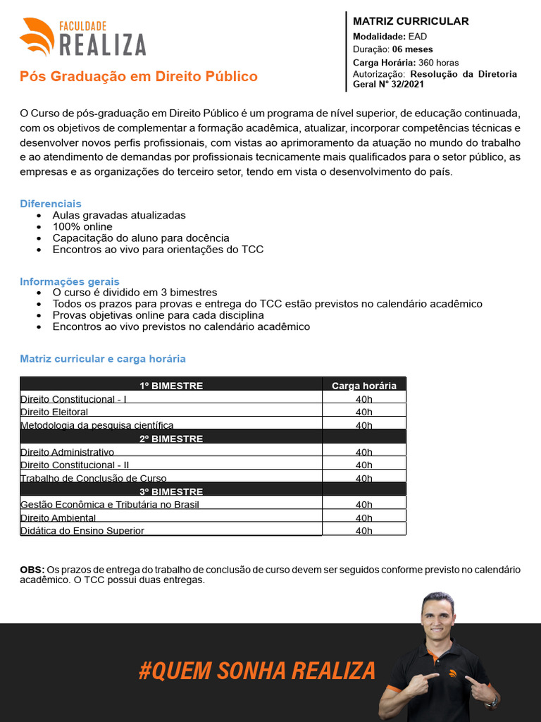 Pós-Graduação EAD em Direito Público | PDF | Pós-graduação