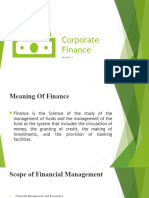 Corporate Finance M-1