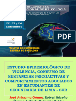 Conferencia Violencia y SPA - Jose Anicama-Robert Briceno-Elizabeth Araujo