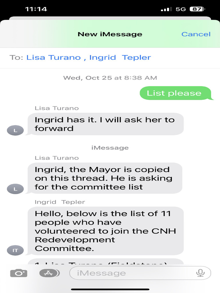 Texts On Membership of Burr Ridge CNH Committee | PDF