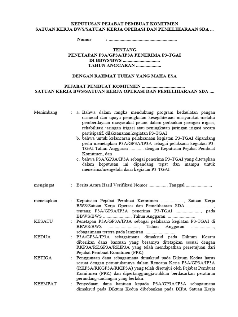 Penetapan Penerima P3-TGAI 2025 | PDF