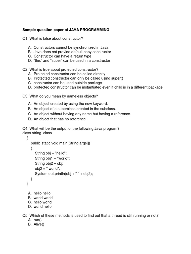JAVA Programming | PDF