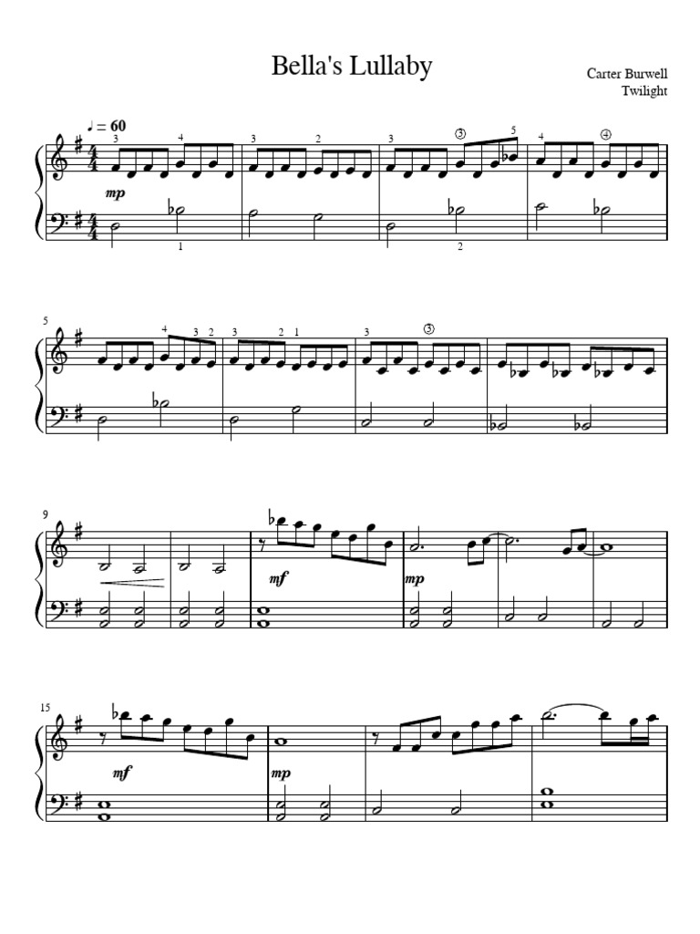 Bella Lullaby Easy | PDF