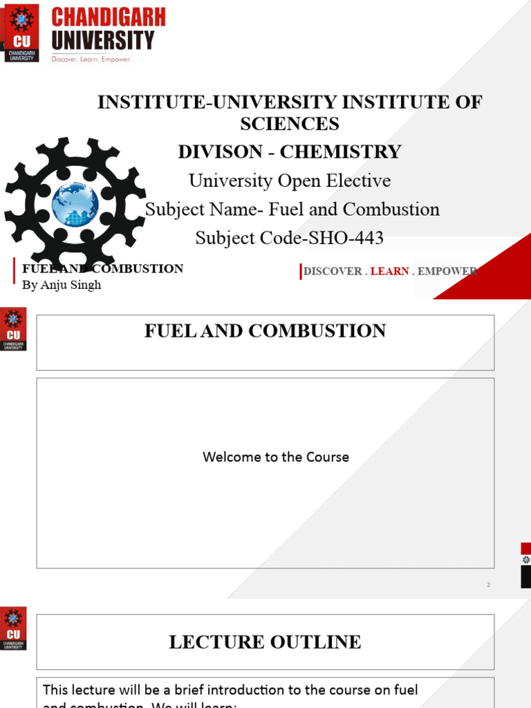 Fuel and Combustion Course Overview | PDF | Fuels | Fossil Fuels