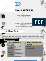 Materi Perkuliahan Ilmu Resep II Pertemuan Ke 5 S1 Farmasi FF UNBL