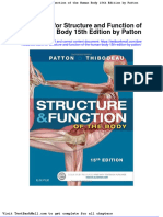 Test Bank For Structure and Function of The Human Body 15th Edition by Patton