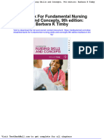 Test Bank For Fundamental Nursing Skills and Concepts 9th Edition Barbara K Timby