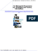Test Bank For Managerial Economics Applications Strategies and Tactics 13th Edition