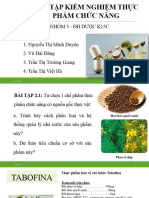 Nhóm 3 ĐH Dược K15C KN Thực Phẩm Chức Năng