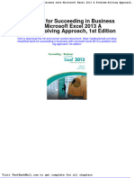 Test Bank For Succeeding in Business With Microsoft Excel 2013 A Problem Solving Approach 1st Edition
