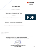 Certificado de Titulo Analista Químico