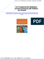 Test Bank For Fundamental Statistics For The Behavioral Sciences 9th Edition by Howell