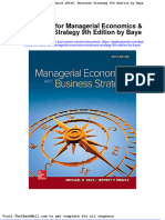 Test Bank For Managerial Economics Business Strategy 9th Edition by Baye