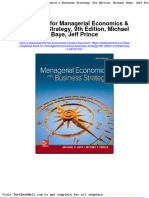 Test Bank For Managerial Economics Business Strategy 9th Edition Michael Baye Jeff Prince