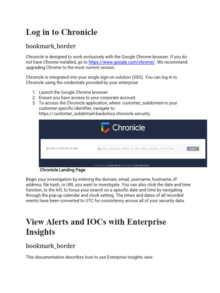 Chronicle Google Docs , Onboard Google Security Operations SOAR ...