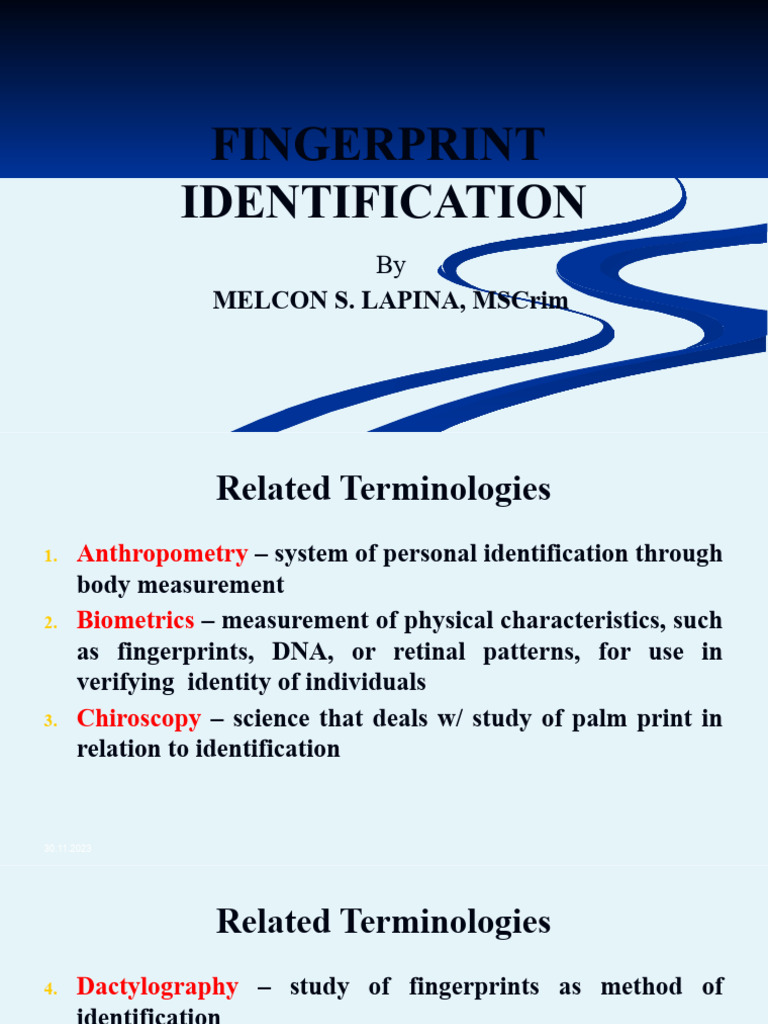 Simplified Reviewer in Fingerprint Identification 1 PDF Fingerprint