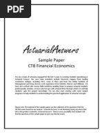 Actuarial CT8 Financial Economics Sample Paper 2011 by ActuarialAnswers