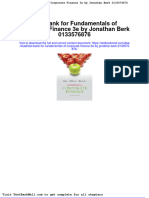 Test Bank For Fundamentals of Corporate Finance 3e by Jonathan Berk 0133576876
