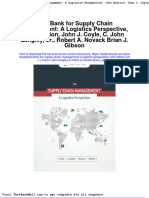 Test Bank For Supply Chain Management A Logistics Perspective 10th Edition John J Coyle C John Langley JR Robert A Novack Brian J Gibson