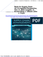 Test Bank For Supply Chain Management A Logistics Perspective 11th Edition C John Langley JR Robert A Novack Brian J Gibson John J Coyle
