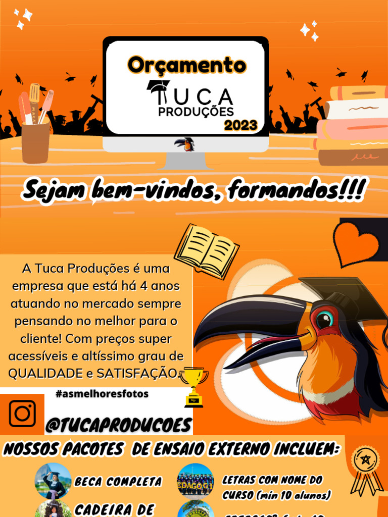 Orçamento para Formatura com Beca Laranja | PDF