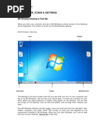 Desktop, Icons & Settings: MS Windows Desktop & Task Bar