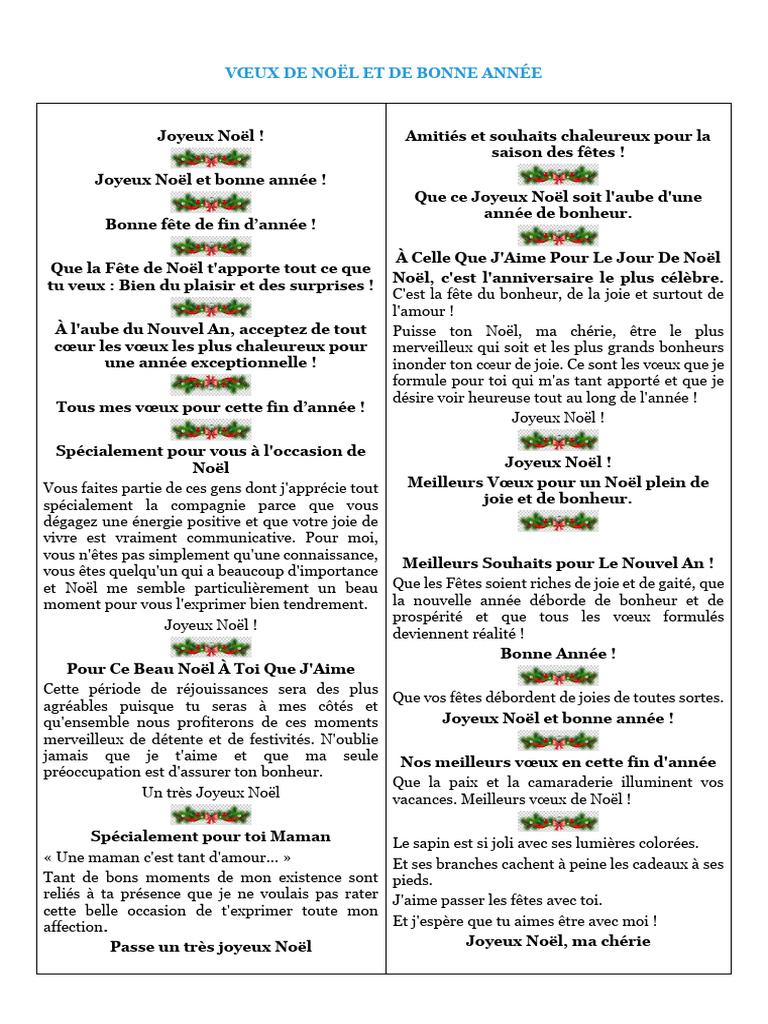 Cartes de Vœux de Noël et Nouvel An | PDF | Noël | Bonheur, image size:768x1024