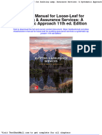 Solution Manual For Loose Leaf For Auditing Assurance Services A Systematic Approach 11th Ed Edition