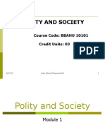 Polity and Society: Course Code: BBAHU 10101 Credit Units: 03