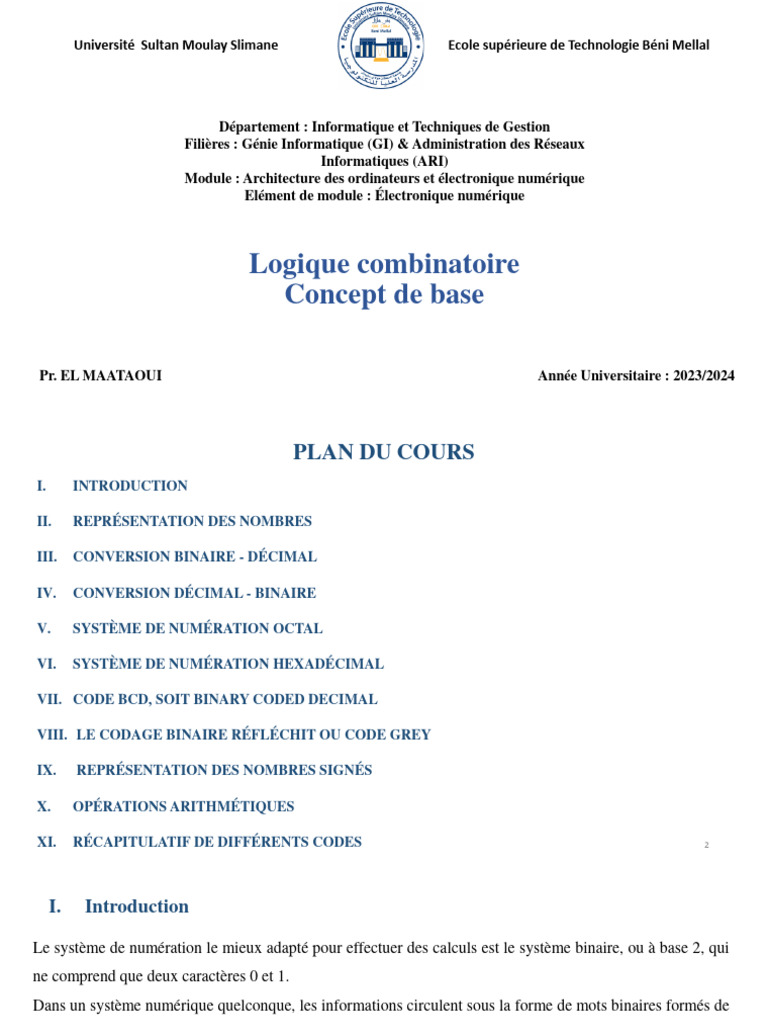 Conversion des bases numériques | PDF | Décimal codé binaire | Nombre