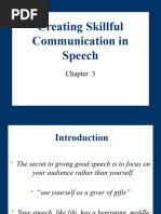 Creating Skillful Communication in Speech