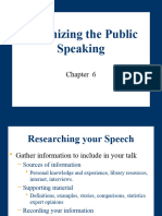 Organizing The Public Speaking