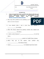 Exercise 3 - Past Perfect (Listening) (Unit 4, 9th Week)