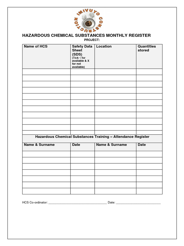Hazardous Chemical Substances PDF