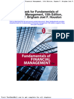 Test Bank For Fundamentals of Financial Management 15th Edition Eugene F Brigham Joel F Houston