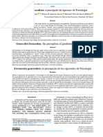 Formação Generalista A Percepção de Egressos de Psicologia