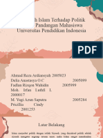 Pegaruh Islam Terhadap Politik Dalam Pandangan Mahasiswa UPI - Kelompok 4