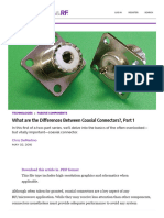 What Are The Differences Between Coaxial Connectors - , Part 1 - Microwaves & RF