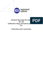 SOP QC-101 ASME B31.9 Shop and Field Inspection - Rev.1