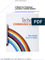 Test Bank For Technical Communication Twelfth Edition