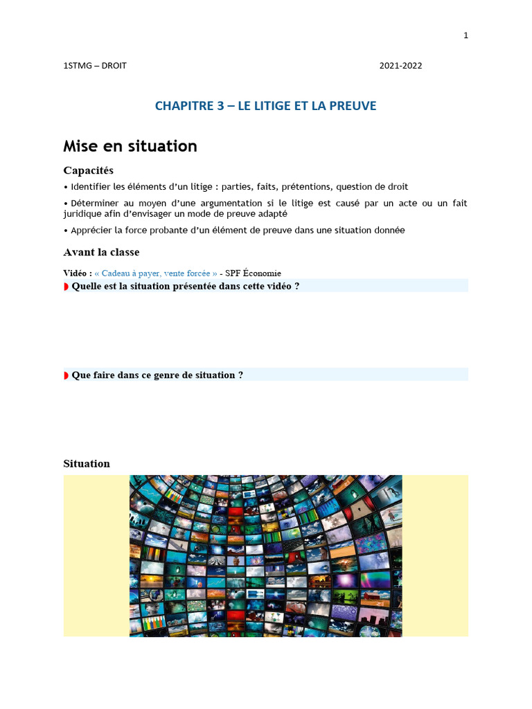 Litige et modes de preuve en droit | PDF | Justice | Crime et violence
