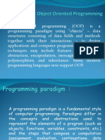 Introducton To Object Oriented Programming