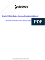 Chapter 14 Study Guide Summary Organizational Behavior