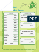 Green Minimalist Illustrative Monthly Budget Planner
