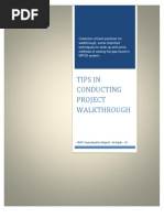 Tips in Conducting Project Walk Through V2