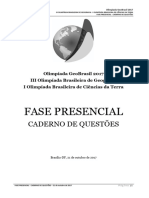 Fase Presencial: Caderno de Questões