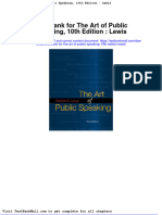Test Bank For The Art of Public Speaking 10th Edition Lewis
