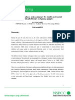 The Impact of Abuse and Neglet On The Health and Mental Health of Children and Young People