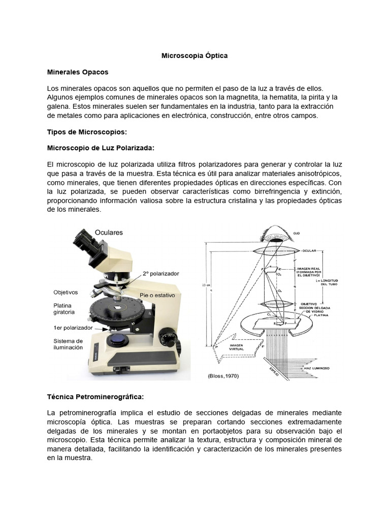 Microscopia Óptica M | PDF | Minerales | Electrodinámica