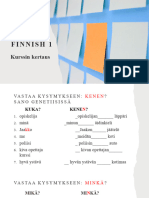 Finnish 1 - Luento 9-10